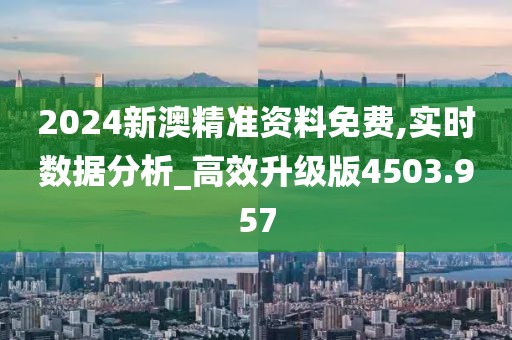 2024新澳精准资料免费,实时数据分析_高效升级版4503.957