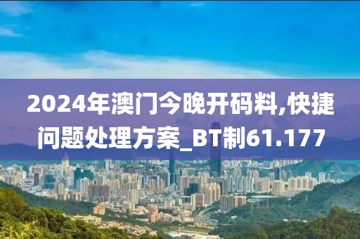 2024年澳门今晚开码料,快捷问题处理方案_BT制61.177