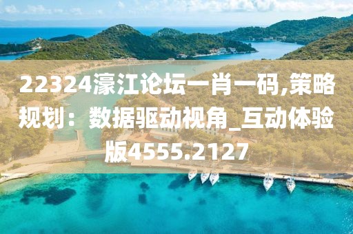 22324濠江论坛一肖一码,策略规划：数据驱动视角_互动体验版4555.2127