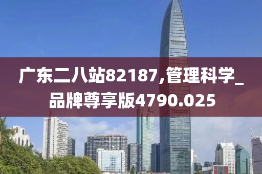 广东二八站82187,管理科学_品牌尊享版4790.025