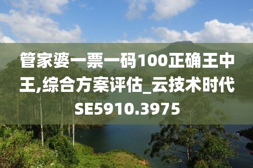 管家婆一票一码100正确王中王,综合方案评估_云技术时代SE5910.3975