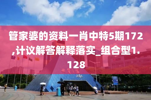 管家婆的资料一肖中特5期172,计议解答解释落实_组合型1.128