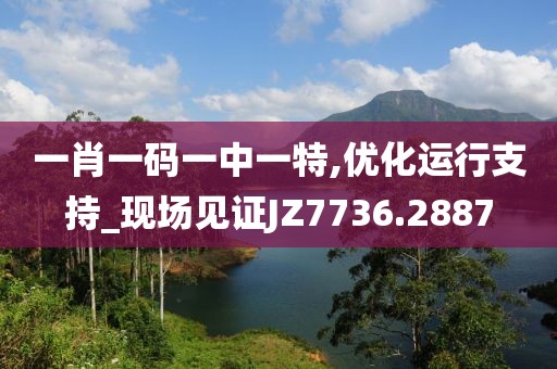 一肖一码一中一特,优化运行支持_现场见证JZ7736.2887