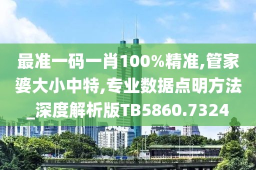 最准一码一肖100%精准,管家婆大小中特,专业数据点明方法_深度解析版TB5860.7324