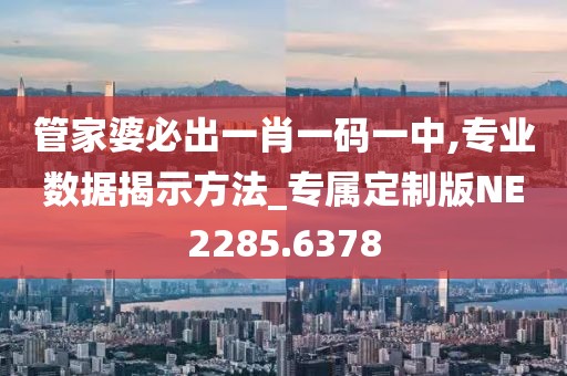 管家婆必出一肖一码一中,专业数据揭示方法_专属定制版NE2285.6378