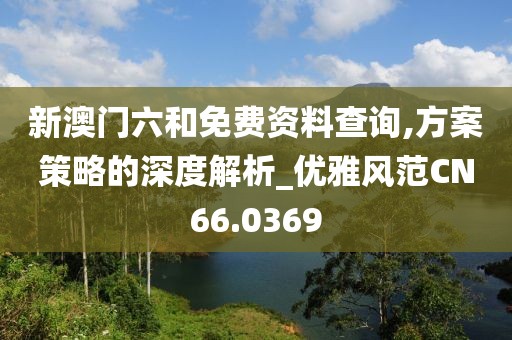 新澳门六和免费资料查询,方案策略的深度解析_优雅风范CN66.0369