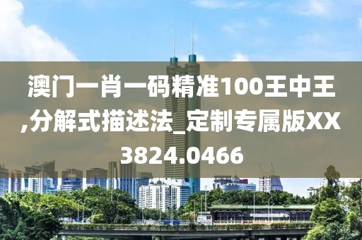 澳门一肖一码精准100王中王,分解式描述法_定制专属版XX3824.0466