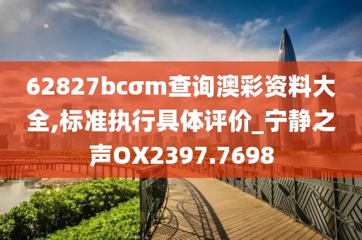 62827bcσm查询澳彩资料大全,标准执行具体评价_宁静之声OX2397.7698