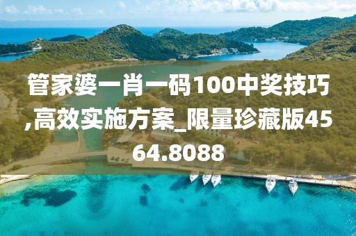 管家婆一肖一码100中奖技巧,高效实施方案_限量珍藏版4564.8088
