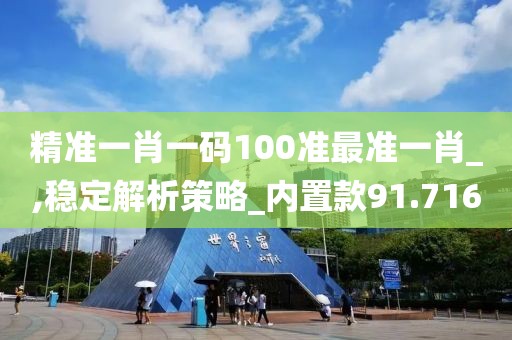 精准一肖一码100准最准一肖_,稳定解析策略_内置款91.716