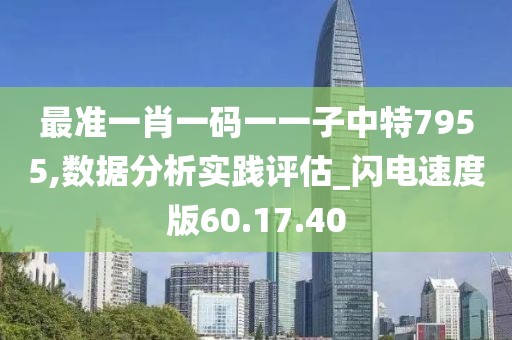 最准一肖一码一一子中特7955,数据分析实践评估_闪电速度版60.17.40
