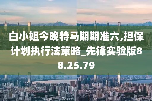 白小姐今晚特马期期准六,担保计划执行法策略_先锋实验版88.25.79
