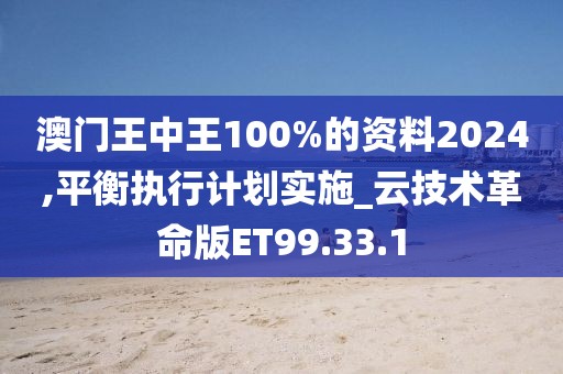 澳门王中王100%的资料2024,平衡执行计划实施_云技术革命版ET99.33.1
