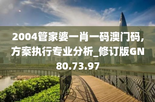 2004管家婆一肖一码澳门码,方案执行专业分析_修订版GN80.73.97