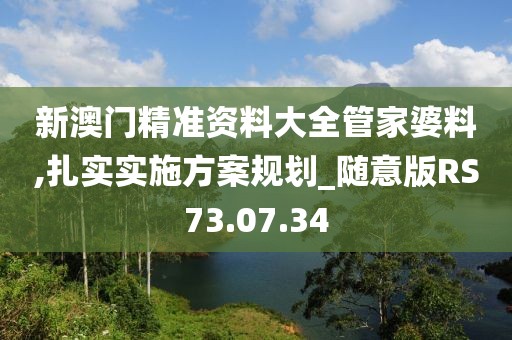 新澳门精准资料大全管家婆料,扎实实施方案规划_随意版RS73.07.34