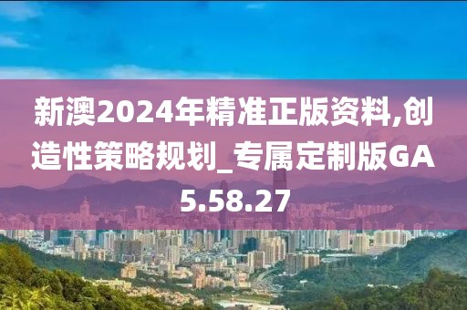 新澳2024年精准正版资料,创造性策略规划_专属定制版GA5.58.27
