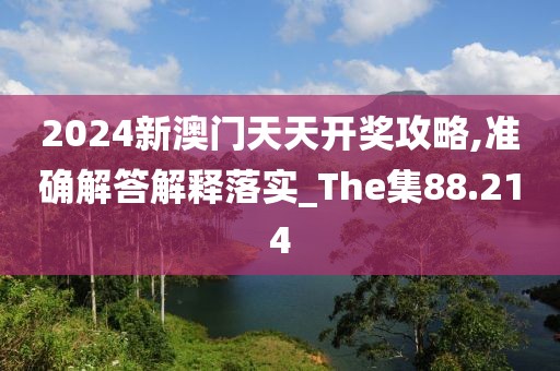 2024新澳门天天开奖攻略,准确解答解释落实_The集88.214