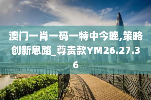 澳门一肖一码一特中今晚,策略创新思路_尊贵款YM26.27.36