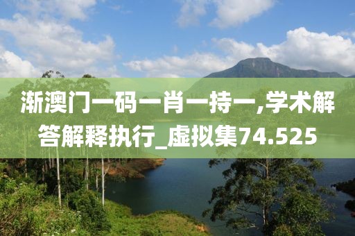 渐澳门一码一肖一持一,学术解答解释执行_虚拟集74.525