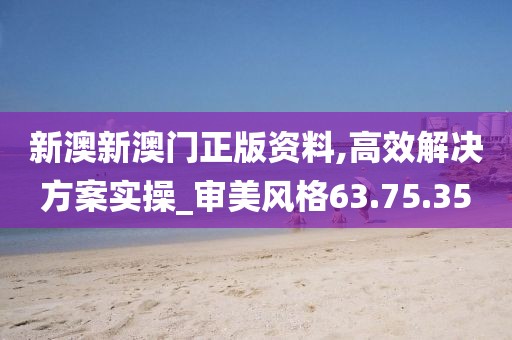新澳新澳门正版资料,高效解决方案实操_审美风格63.75.35