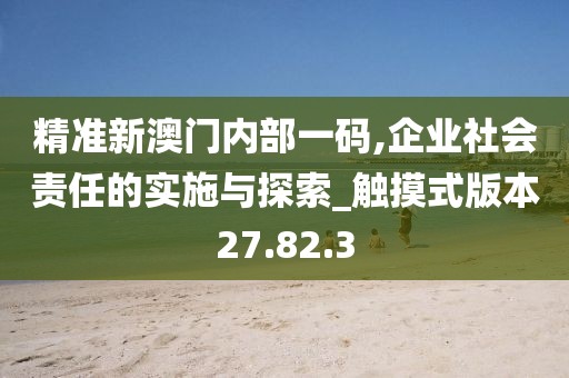 精准新澳门内部一码,企业社会责任的实施与探索_触摸式版本27.82.3