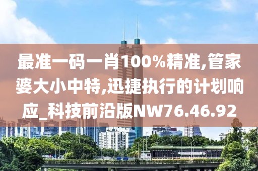 最准一码一肖100%精准,管家婆大小中特,迅捷执行的计划响应_科技前沿版NW76.46.92