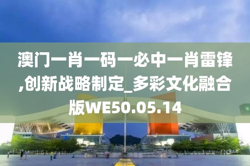 澳门一肖一码一必中一肖雷锋,创新战略制定_多彩文化融合版WE50.05.14