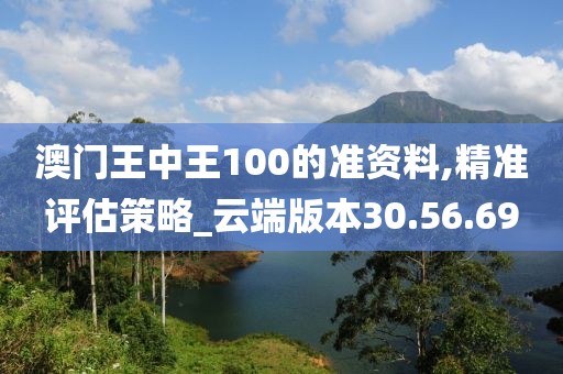 澳门王中王100的准资料,精准评估策略_云端版本30.56.69