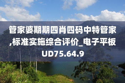 管家婆期期四肖四码中特管家,标准实施综合评价_电子平板UD75.64.9