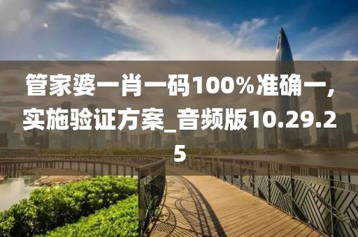 管家婆一肖一码100%准确一,实施验证方案_音频版10.29.25