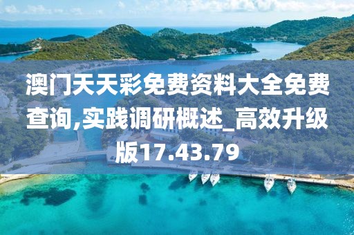 澳门天天彩免费资料大全免费查询,实践调研概述_高效升级版17.43.79