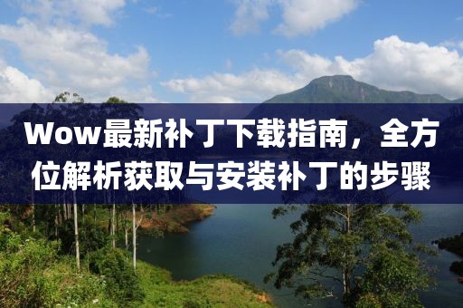 Wow最新补丁下载指南，全方位解析获取与安装补丁的步骤