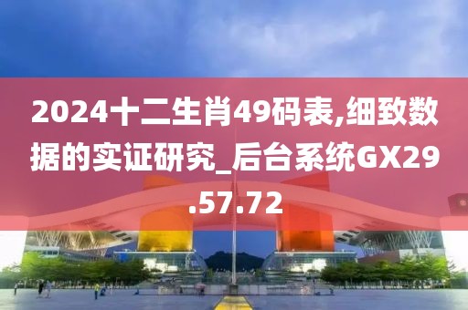 2024十二生肖49码表,细致数据的实证研究_后台系统GX29.57.72