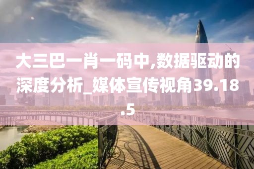 大三巴一肖一码中,数据驱动的深度分析_媒体宣传视角39.18.5