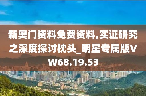 新奥门资料免费资料,实证研究之深度探讨枕头_明星专属版VW68.19.53