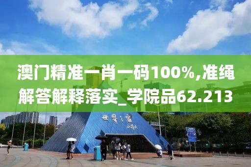 澳门精准一肖一码100%,准绳解答解释落实_学院品62.213