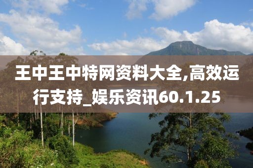王中王中特网资料大全,高效运行支持_娱乐资讯60.1.25