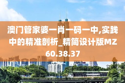 澳门管家婆一肖一码一中,实践中的精准剖析_精简设计版MZ60.38.37