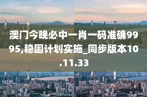 澳门今晚必中一肖一码准确9995,稳固计划实施_同步版本10.11.33