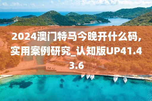 2024澳门特马今晚开什么码,实用案例研究_认知版UP41.43.6