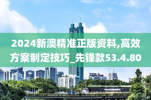 2024新澳精准正版资料,高效方案制定技巧_先锋款53.4.80