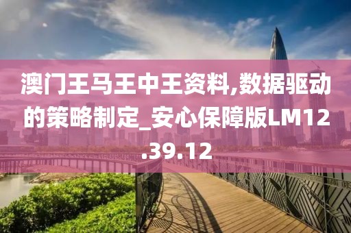 澳门王马王中王资料,数据驱动的策略制定_安心保障版LM12.39.12