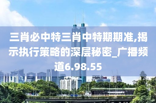 三肖必中特三肖中特期期准,揭示执行策略的深层秘密_广播频道6.98.55