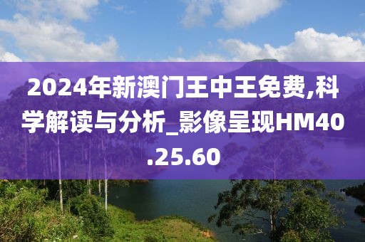 2024年新澳门王中王免费,科学解读与分析_影像呈现HM40.25.60