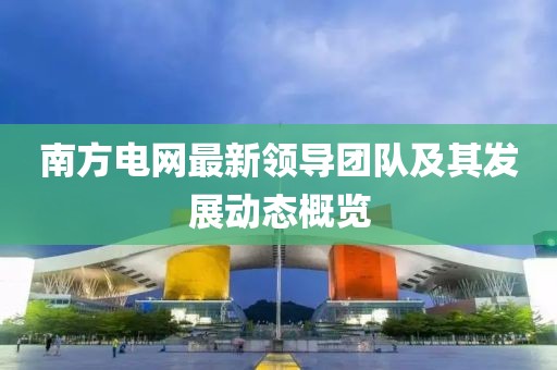 南方电网最新领导团队及其发展动态概览