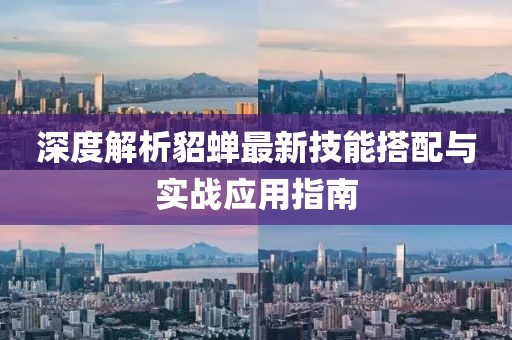 深度解析貂蝉最新技能搭配与实战应用指南