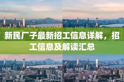 新民厂子最新招工信息详解，招工信息及解读汇总