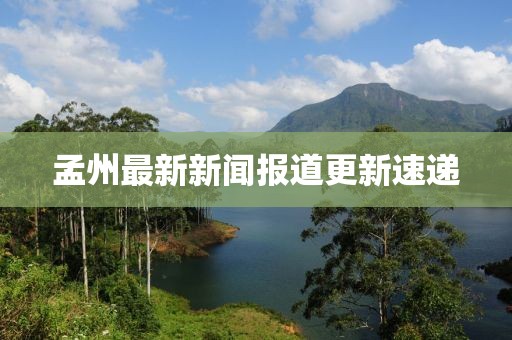 孟州最新新闻报道更新速递