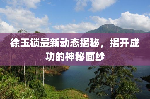 徐玉锁最新动态揭秘，揭开成功的神秘面纱