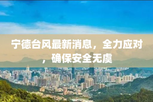宁德台风最新消息，全力应对，确保安全无虞